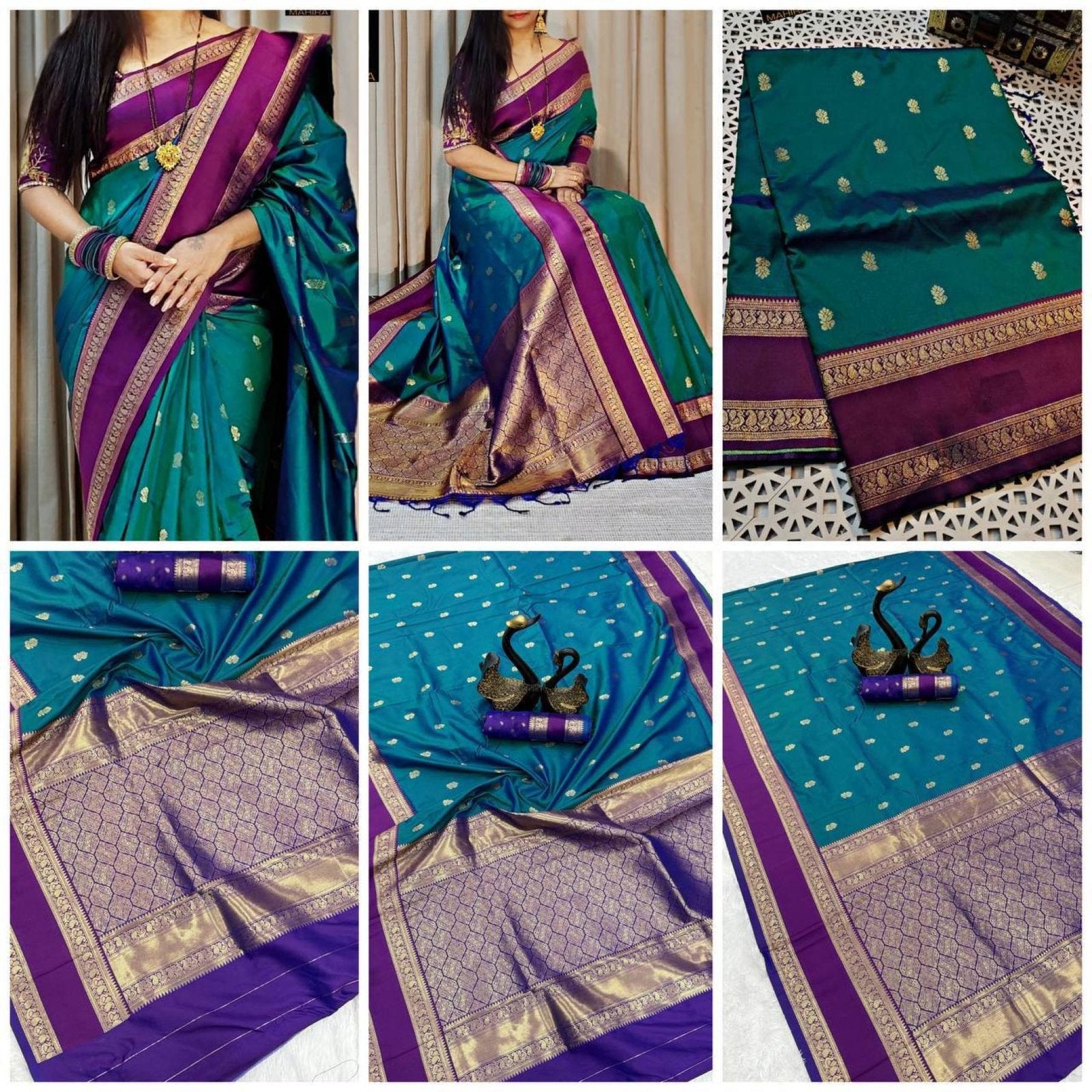 Kanjivaram Saree - drape and pallu detail