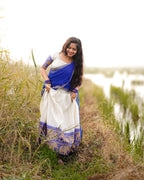 Cotton Chex Lehenga Choli with Zari Work blouse and dupatta detail