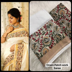 Golden Linen Saree - detail view 16