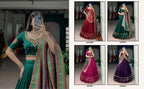 Vichitra Silk Lehenga Choli with Sequins Embroidery for Wedding Wear back view