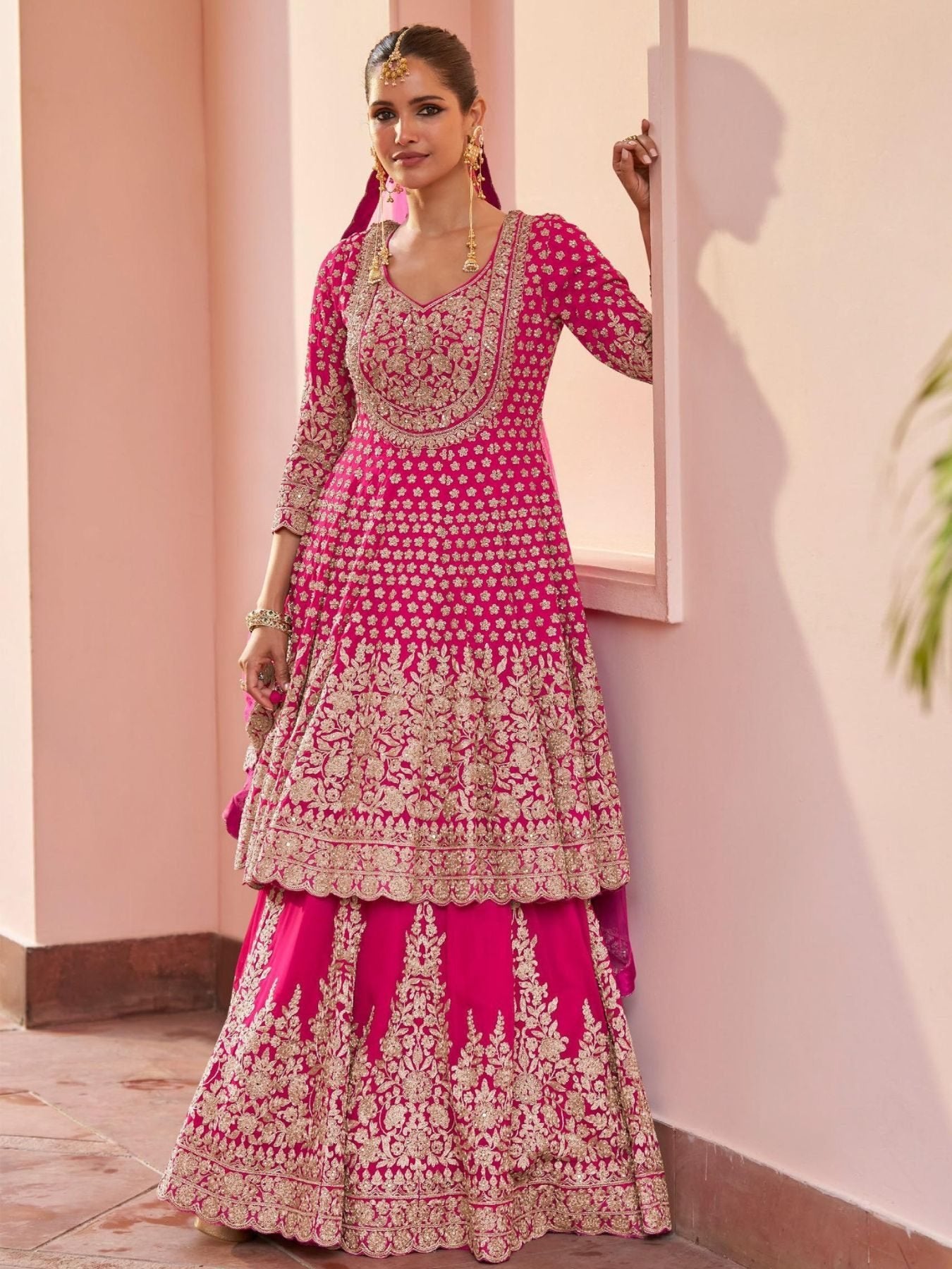 Zenvique Georgette Lehenga Suit From The Alika Catalog fabric texture detail