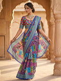 Blue Saree for women - full front view | Snyvia