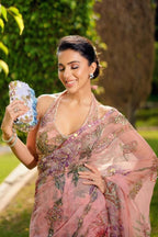 Pink Tabby Saree - detail view 11