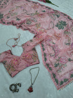 Pink Tabby Saree - detail view 19