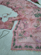 Pink Tabby Saree - detail view 20