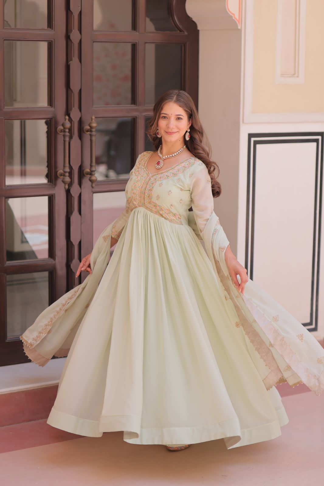Falak Anarkali Suit with Dupatta