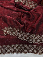 Maroon Saree - detail view 11