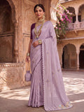 Purple Saree for women - full front view | Snyvia