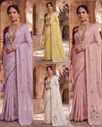Purple Saree - drape and pallu detail