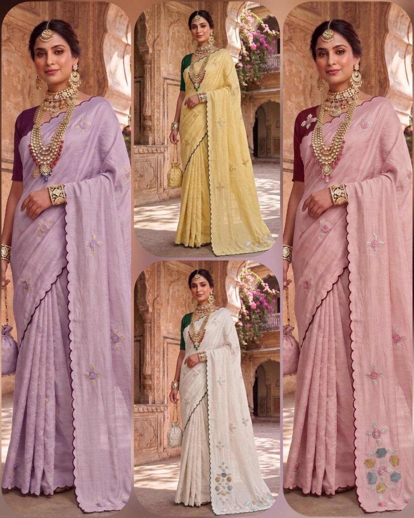 Purple Saree - drape and pallu detail