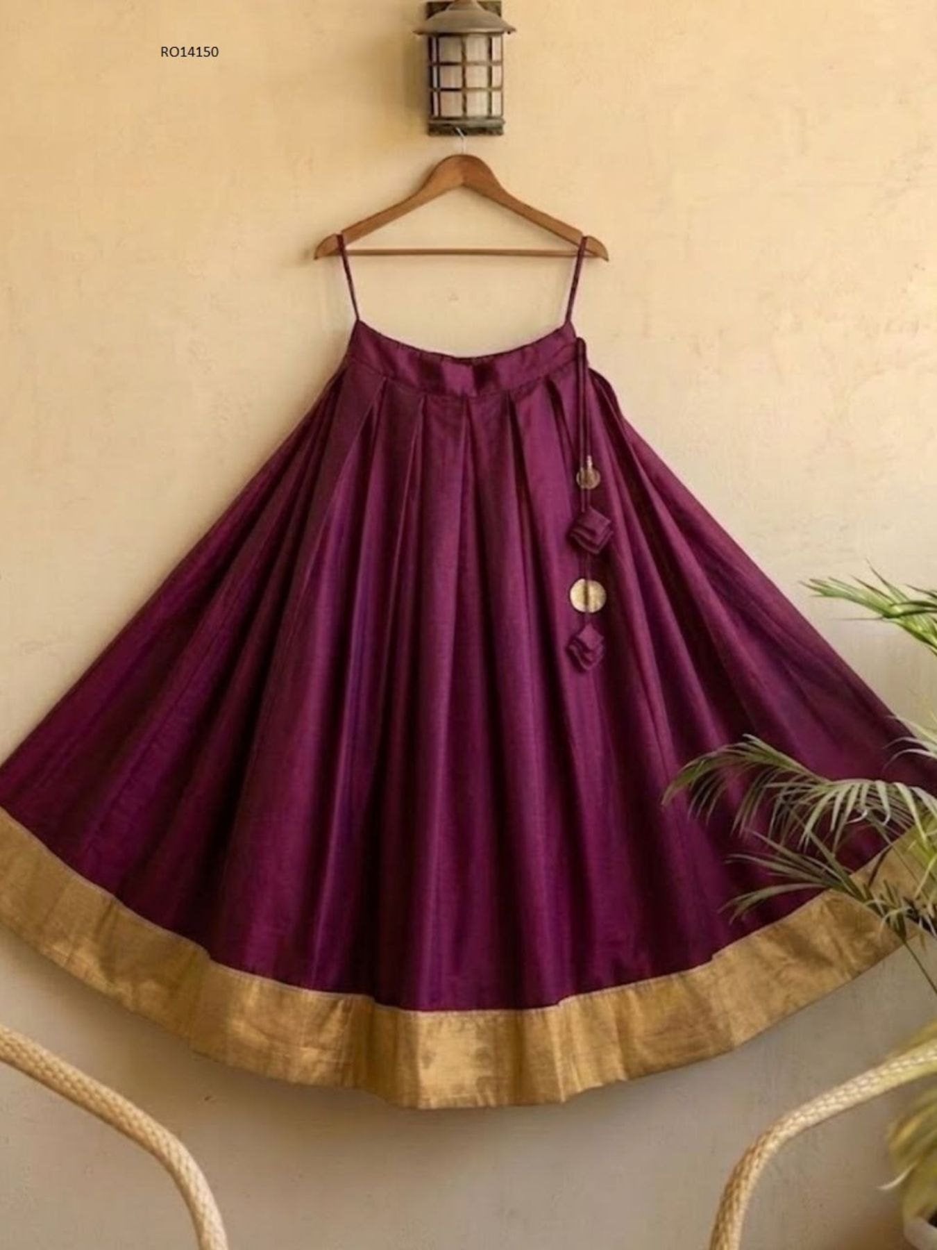 Rayon Lehenga for Garba and Dandiya Functions fabric texture detail