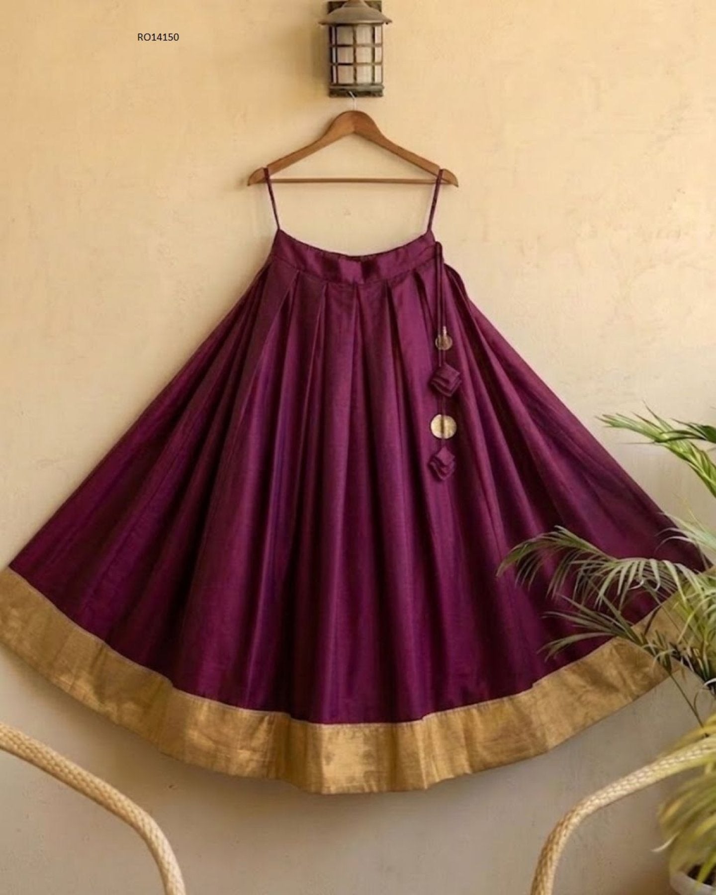 Rayon Lehenga for Garba and Dandiya Functions back view