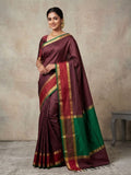 Maroon Silk Saree for women - full front view | Snyvia