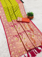 Banarasi Saree - side drape view