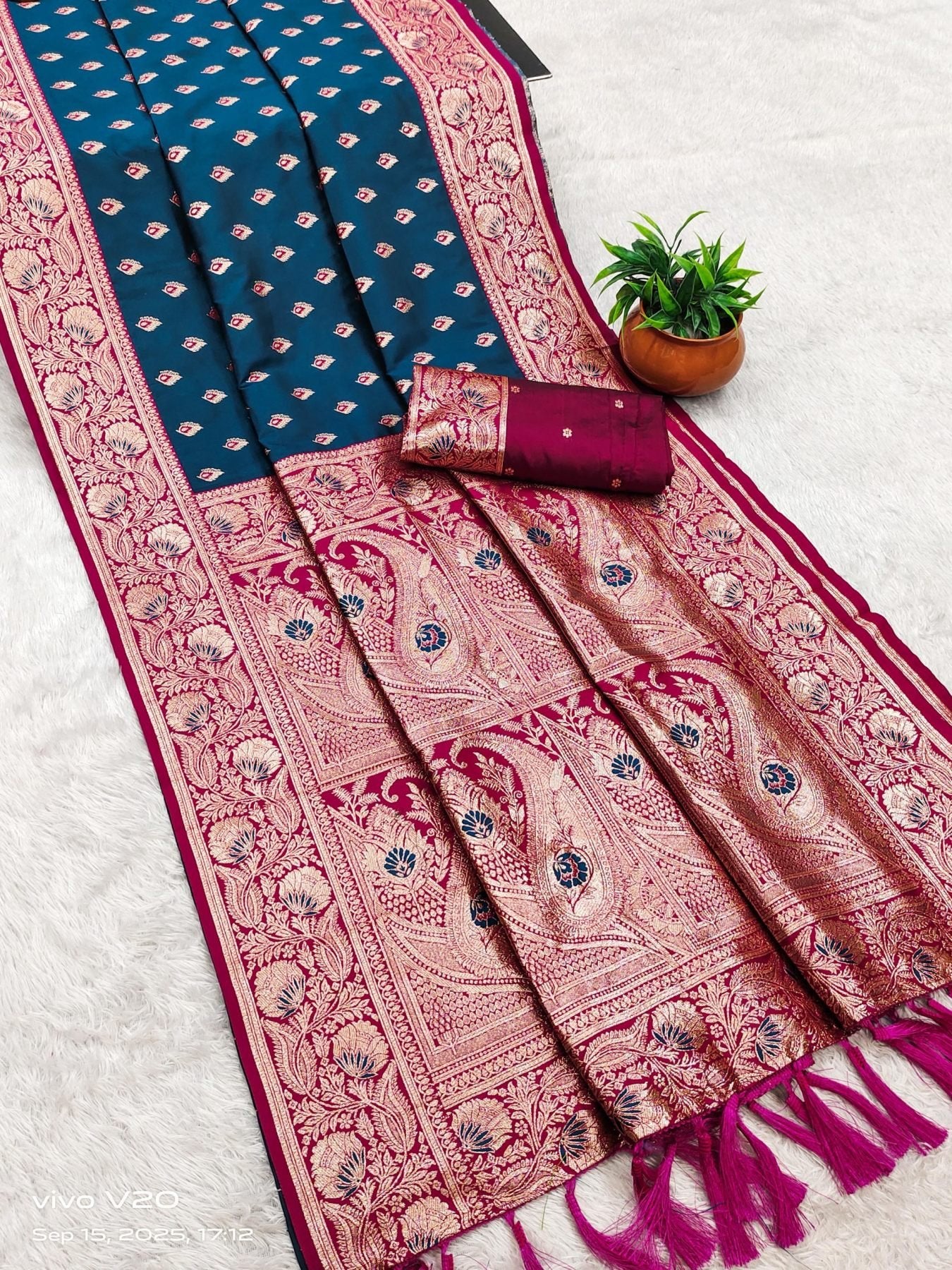 Banarasi Saree - blouse and border close-up