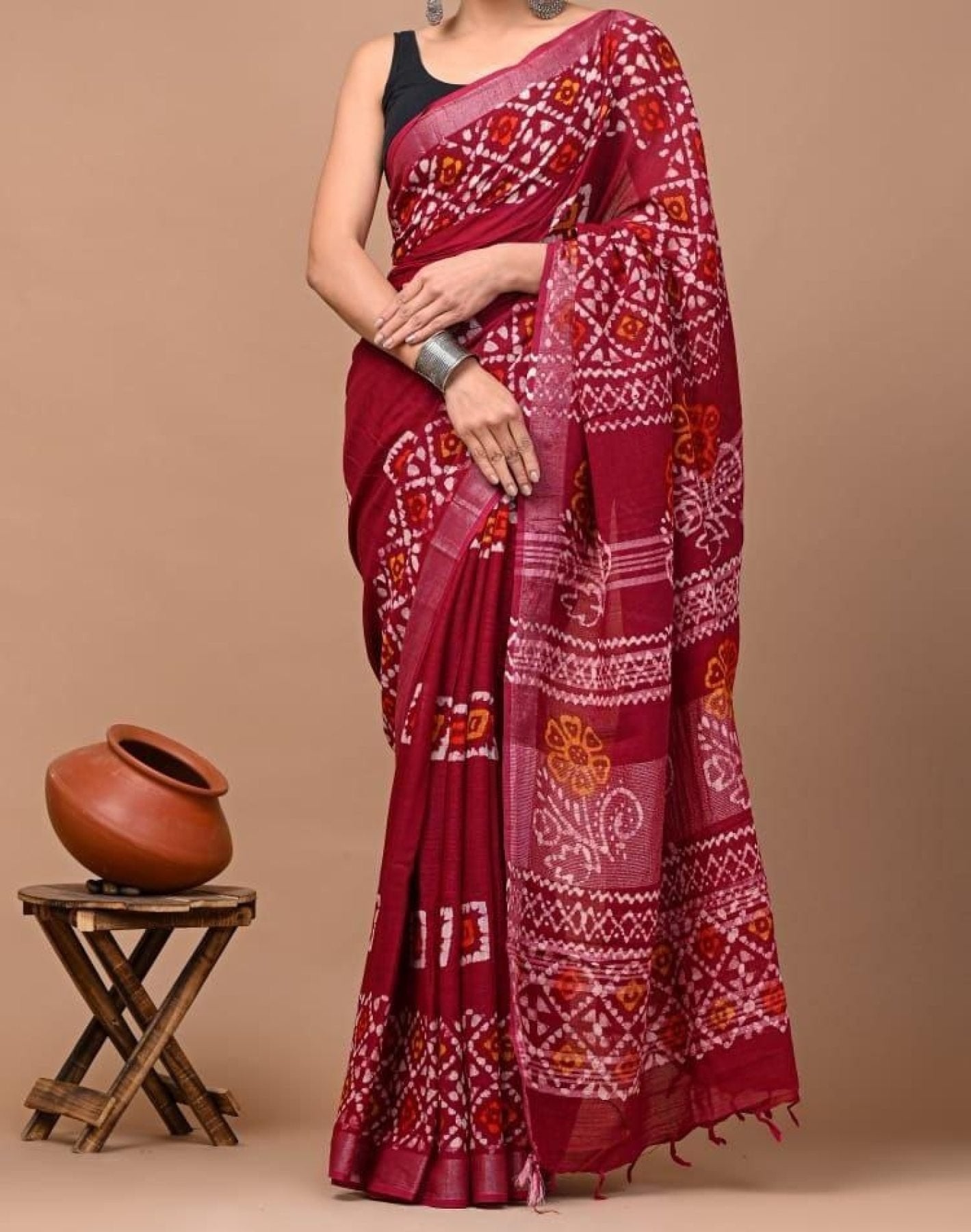 Saree - styling and accessories view
