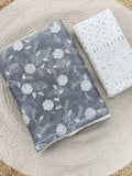 Grey Saree for women - full front view | Snyvia