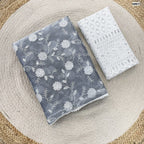 Grey Saree - drape and pallu detail