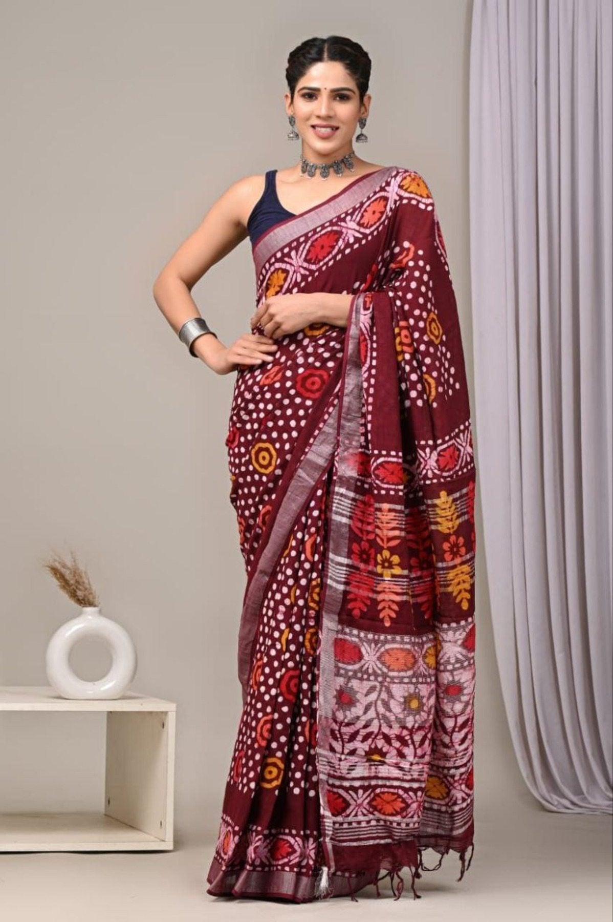Cotton Saree - styling and accessories view