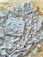 Linen Saree - drape and pallu detail