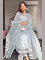 Organza Silk Three Set Kurti for women | Snyvia