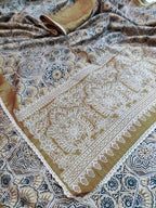 Saree - blouse and border close-up