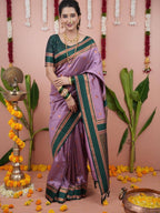 Pink Silk Saree for women - full front view | Snyvia