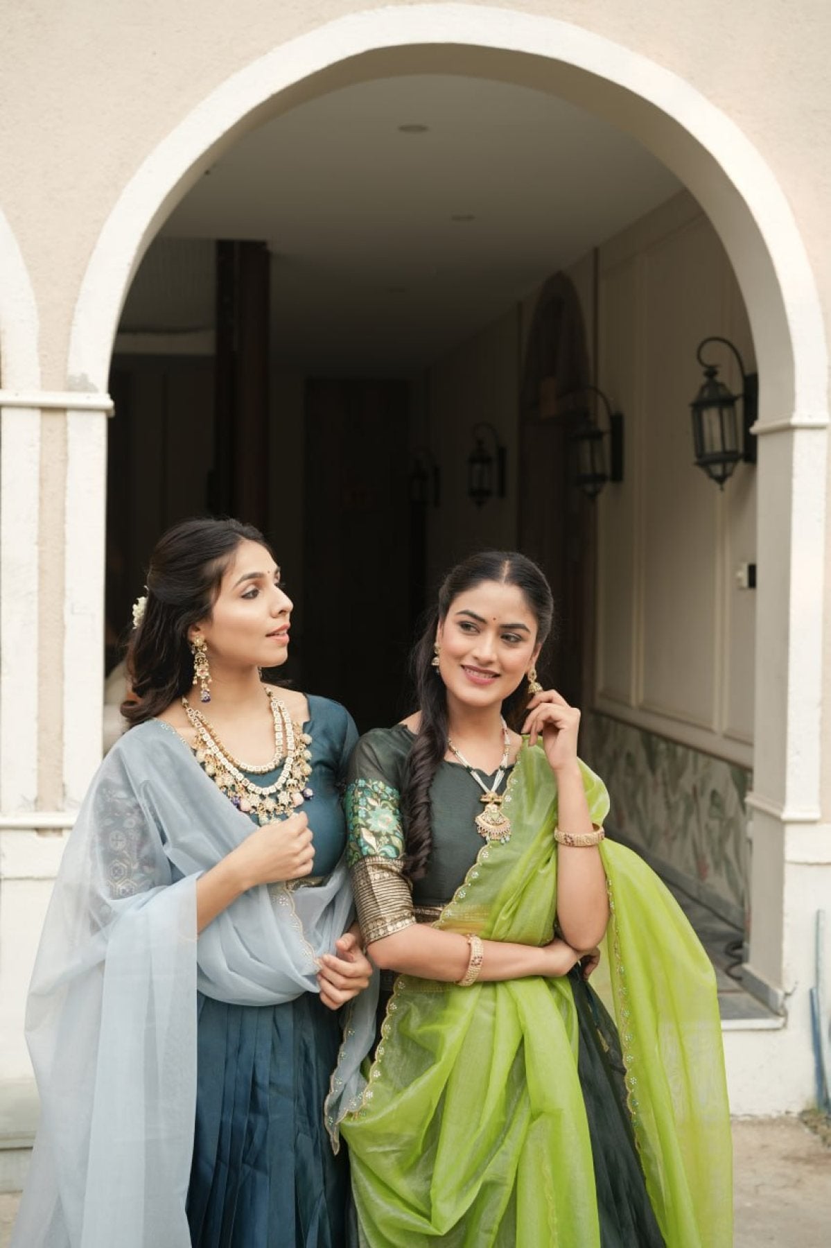 Silk Lehenga with Weaving Border and Zari Work for Bridal Functions blouse and dupatta detail