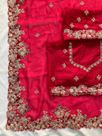 Pink Chiffon Saree - full-length drape