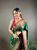 Patola Saree - drape and pallu detail