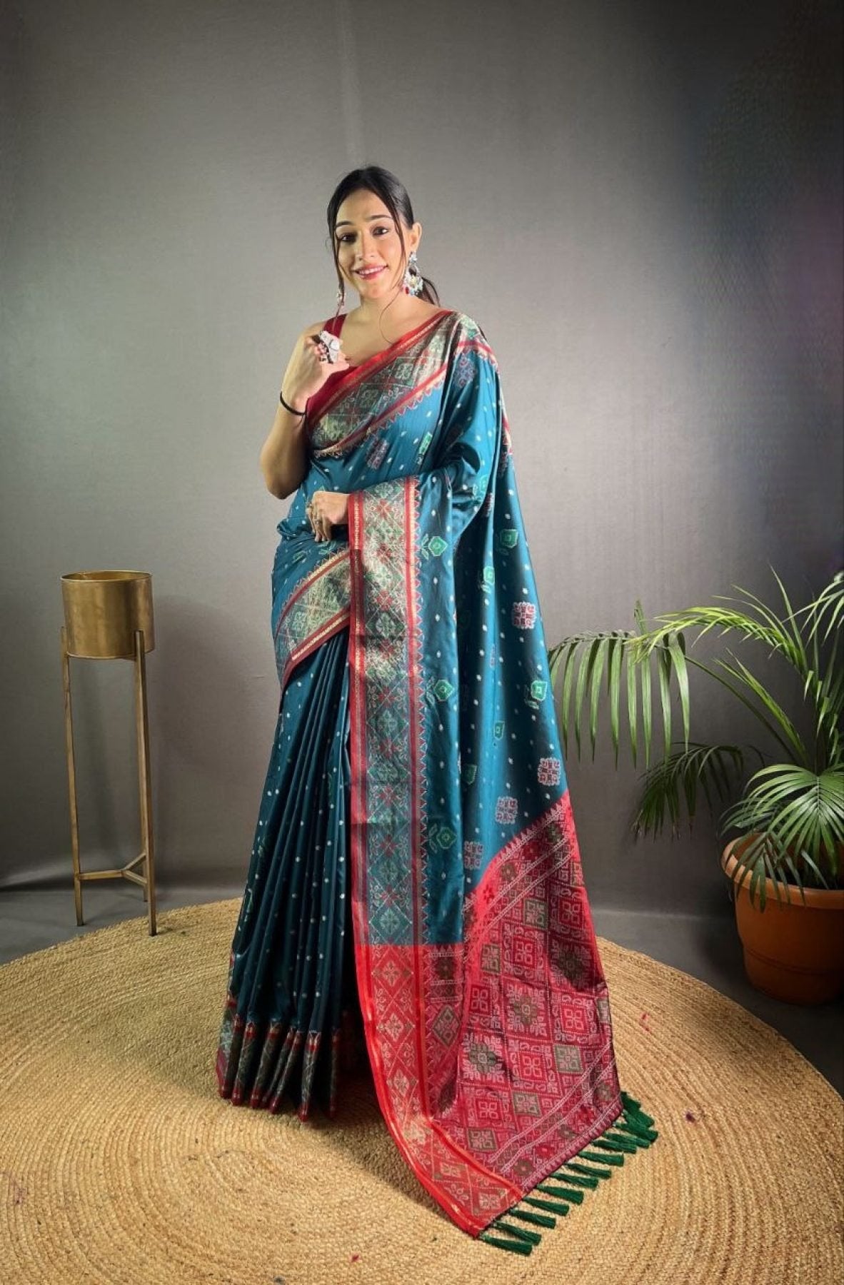 Patola Saree - fabric texture close-up