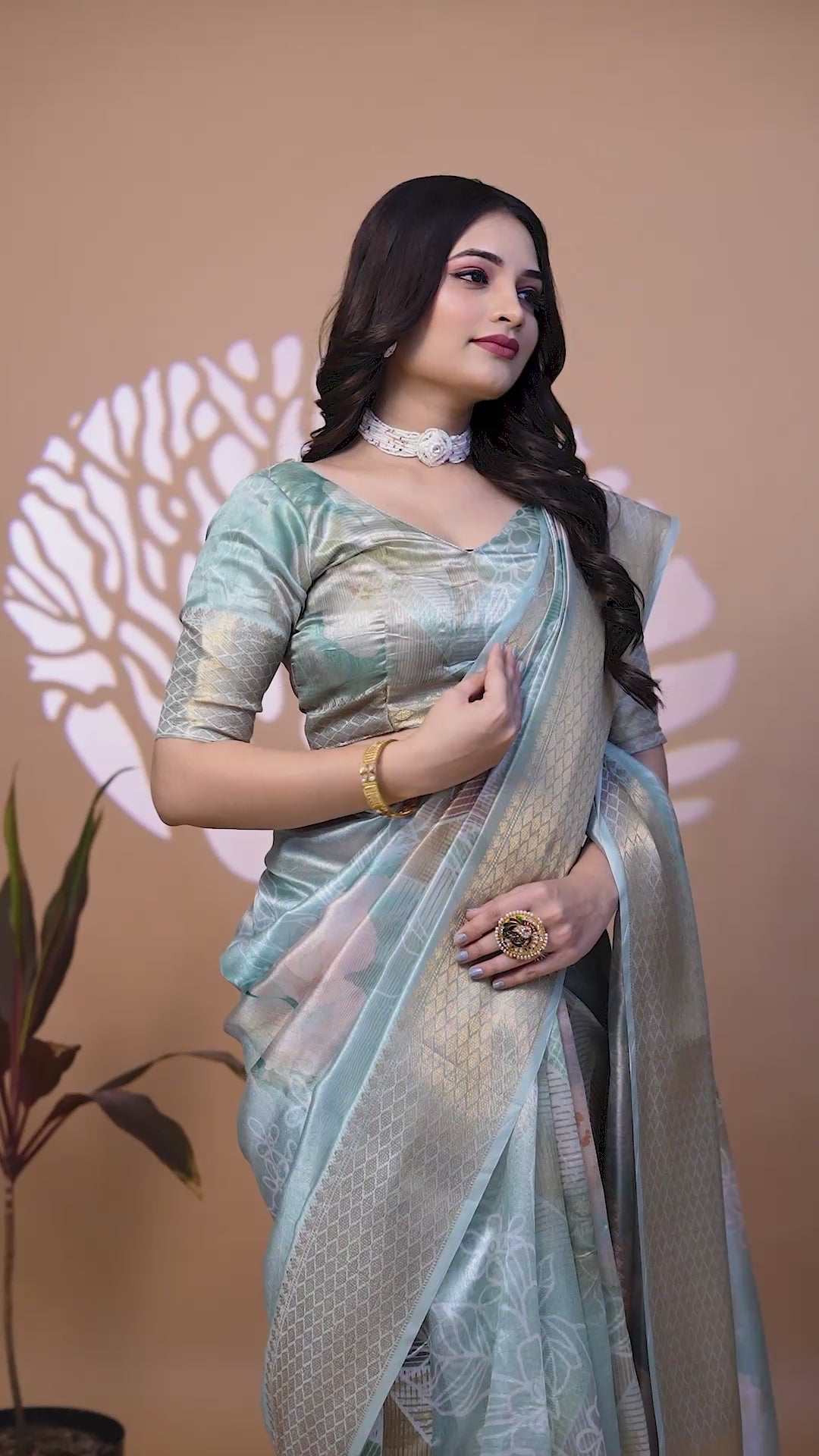 Add a touch of serene Saree