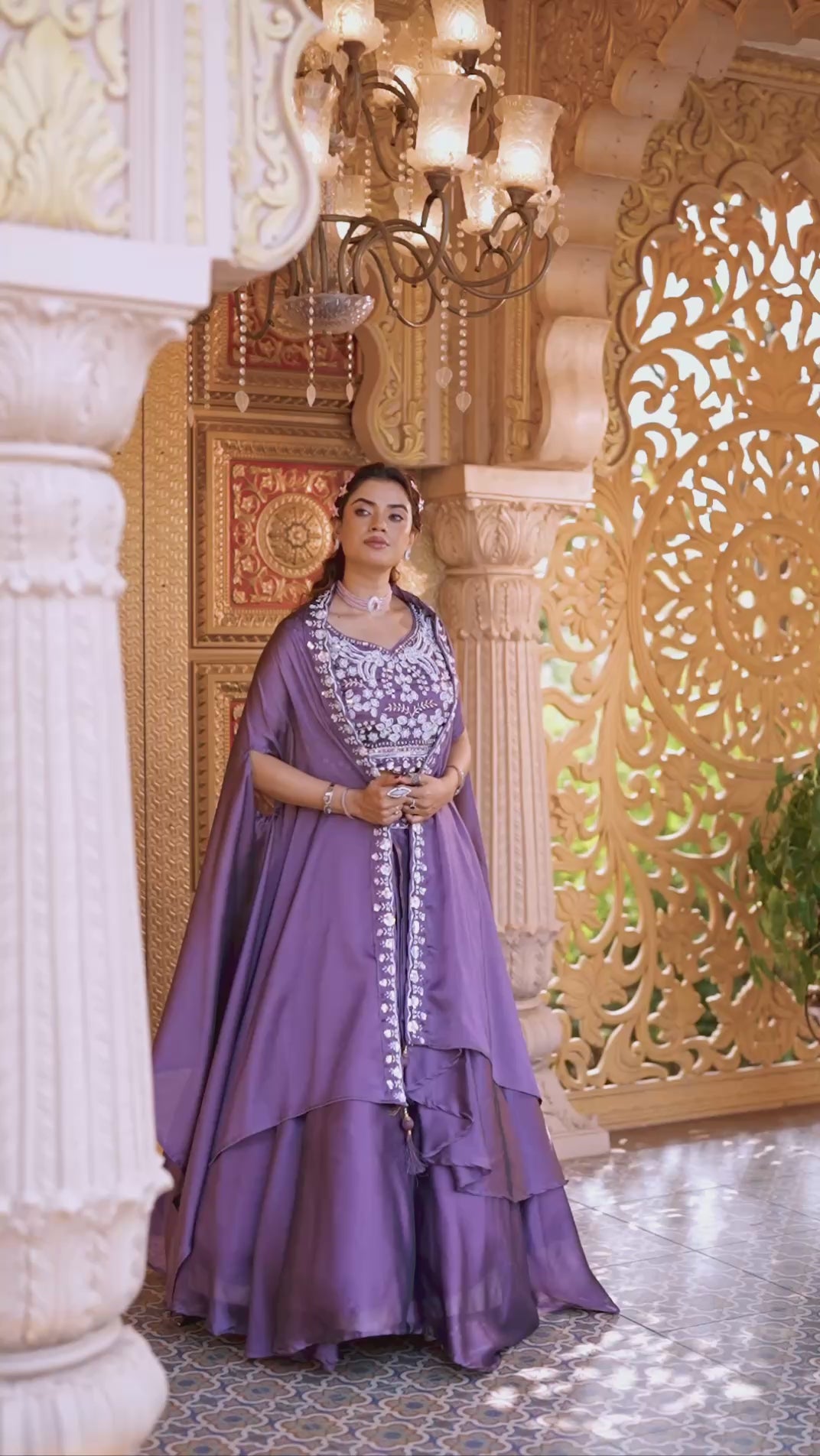 Pure Rangoli Silk Lehenga Choli with Shrug Dupatta | Heavy Embroidery |