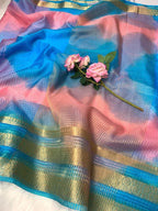 Organza Saree - side drape view