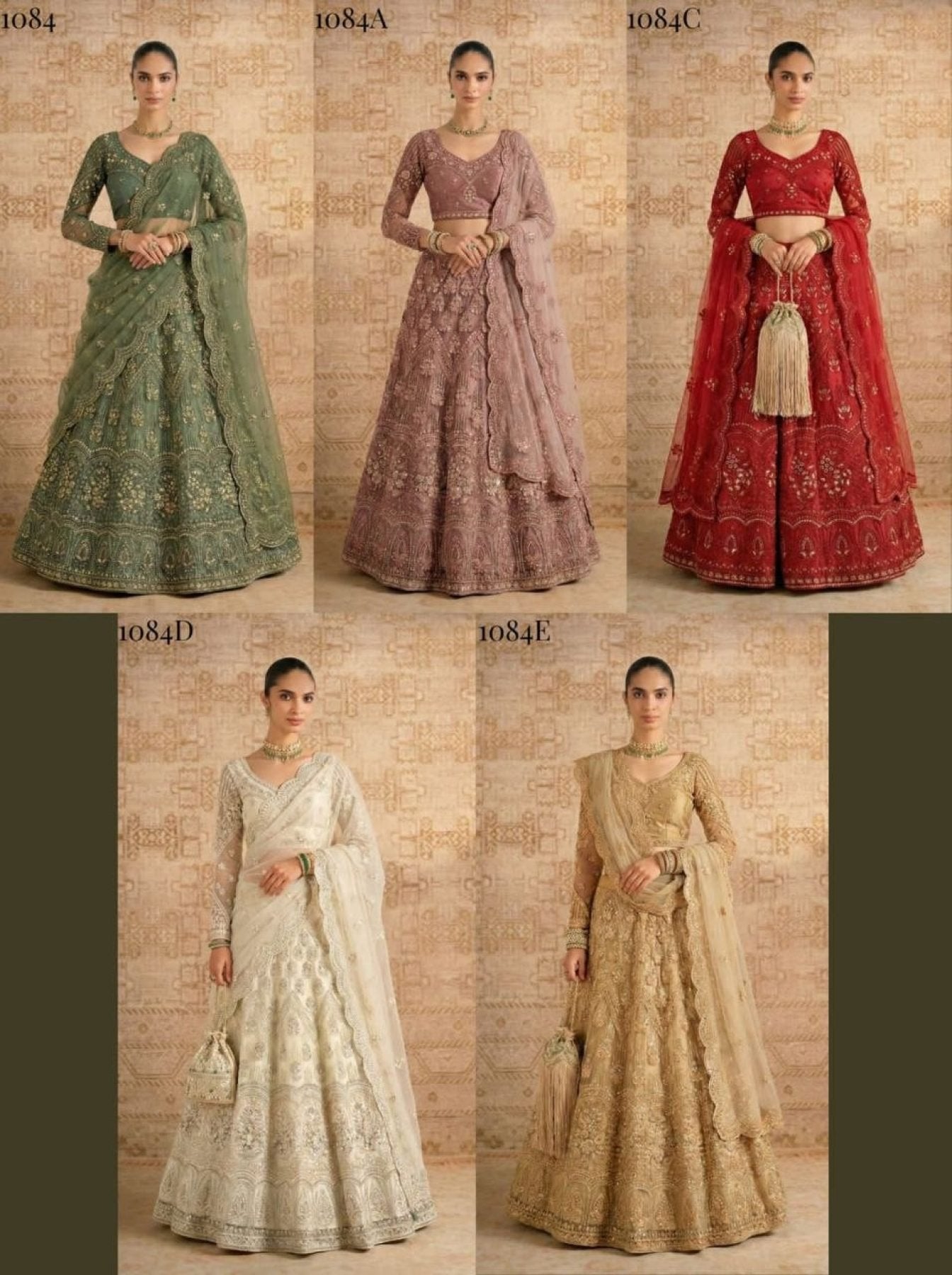 Butterfly Net Lehenga Choli with Banglori Silk Inner for Bridal Wear full drape view