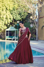 Rangoli Crush Lehenga Choli with Sequins Belt and Dupatta blouse and dupatta detail