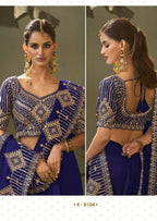 Purple Silk Saree - side drape view