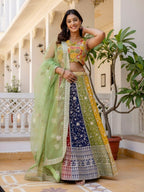 Mutli Faux Georgette Lehenga Choli with Heavy Sequins Embroidery for women | Snyvia