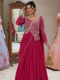 Pink Rangoli Lehenga Choli with Embroidery Sequence Work For Special Occasions for women | Snyvia