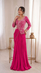 Rangoli Lehenga Choli with Embroidery Sequence Work For Special Occasions blouse and dupatta detail