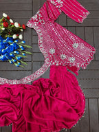 Rangoli Lehenga Choli with Embroidery Sequence Work For Special Occasions detailed view