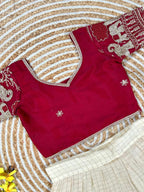 Kids Party Wear Lehenga Choli for Special Occasions fabric texture detail