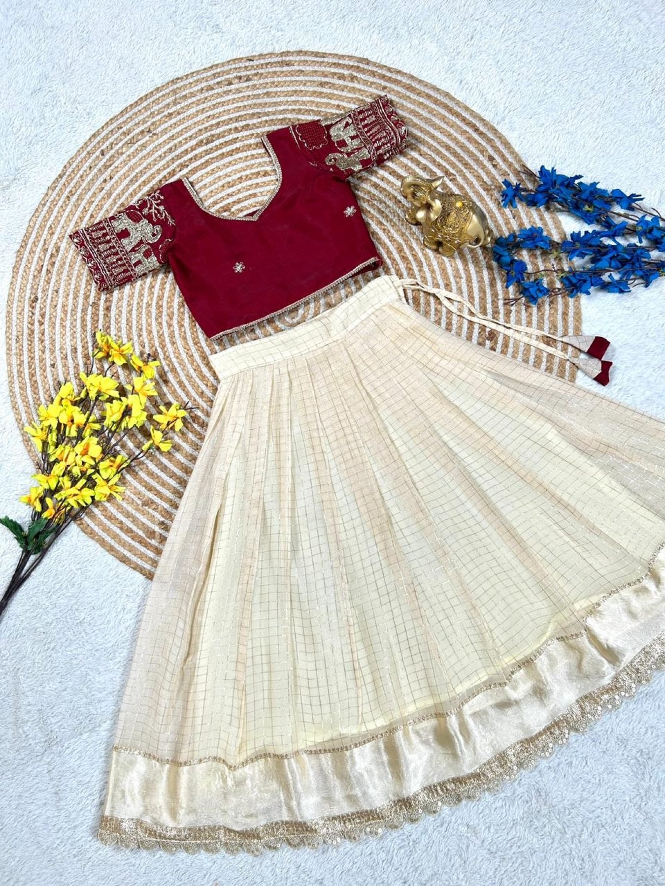 Kids Party Wear Lehenga Choli for Special Occasions styling view