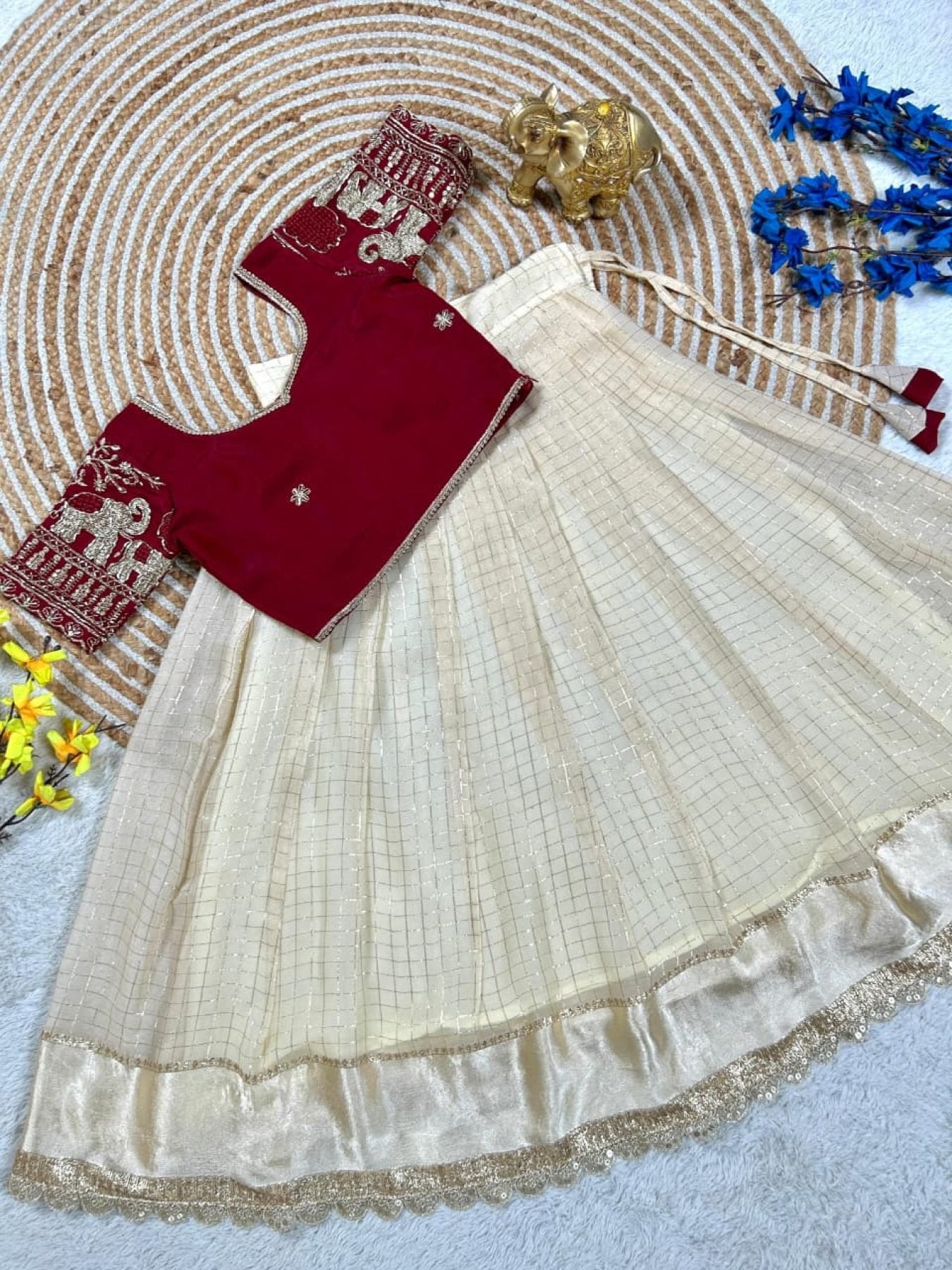 Kids Party Wear Lehenga Choli for Special Occasions front view