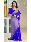 Gold Banarasi Saree for women - full front view | Snyvia