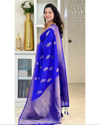 Gold Banarasi Saree - fabric texture close-up