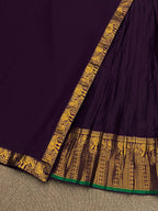 Half Saree Lehenga with Kanchi Cotton for Traditional Wear full drape view