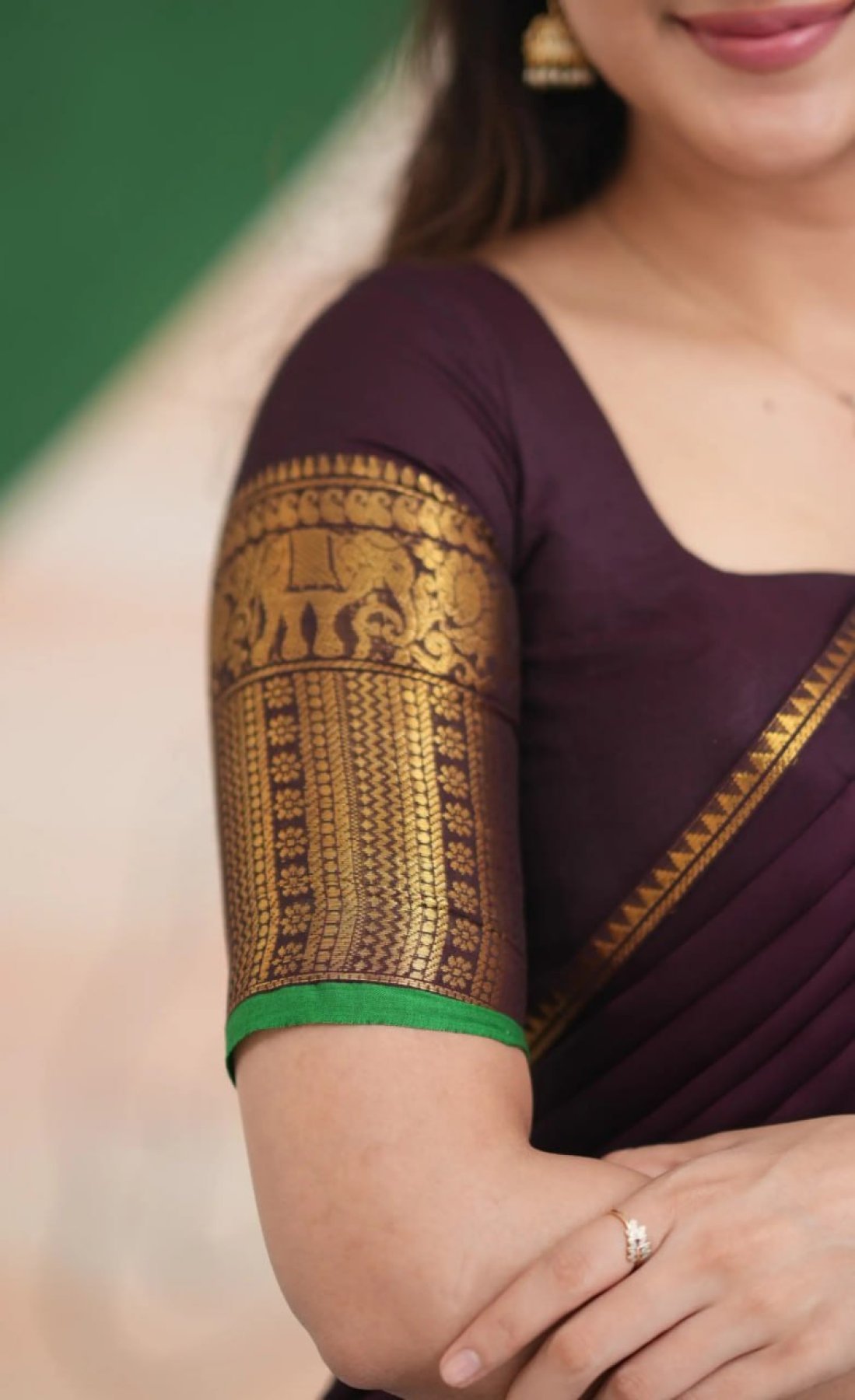 Half Saree Lehenga with Kanchi Cotton for Traditional Wear colour variant view