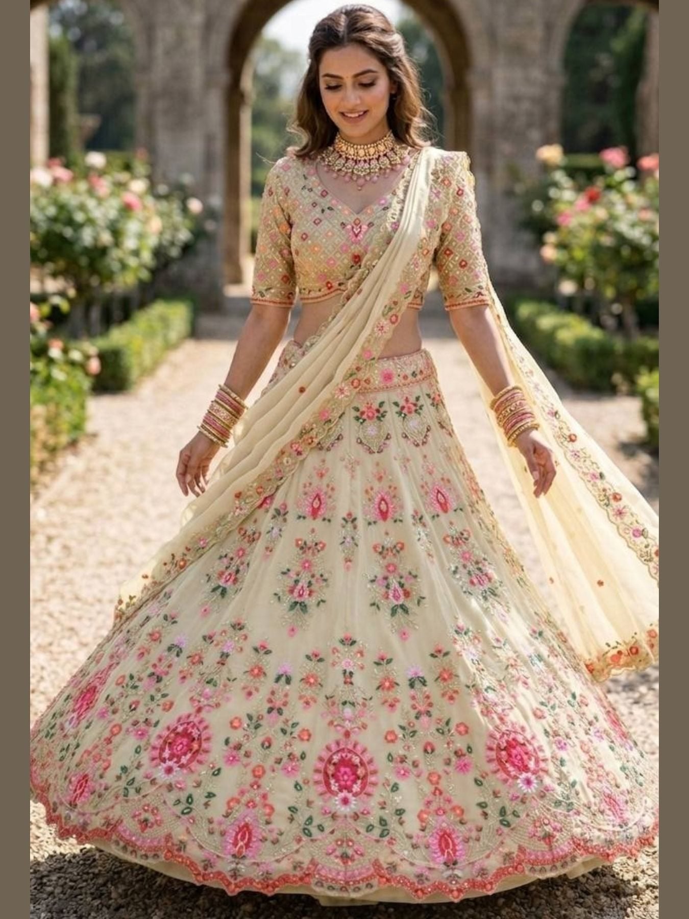 Faux Georgette Lehenga with Can and Canvas Layers for Wedding Wear for women | Snyvia