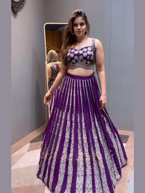 Chinnon Lehenga with Embroidery Wedding Ready Elegance at Snyvia